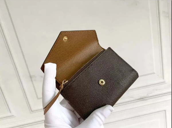 classic designer wallet hasp button women short wallets classic luxury fashion mini pouch coin purse zippy card holder bag with box re xiao