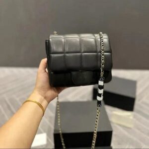 Women's chain bag luxury designer bag leather crossbody bag top check purse handbag clutch bag