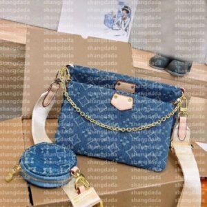 Designer denim bag tote bag women SUNSET underarm handbag backpack pochette top quality on the go Shoulder bags crossbody bags neonoe Hobo Clutch wallet purses 01