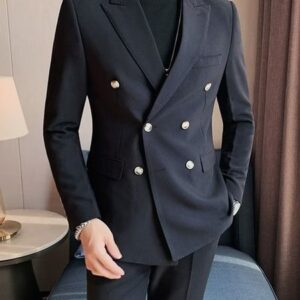 HX22 Men's single suit jacket Korean style youth solid color simple business