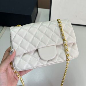 Designer Crossbody Bag Leather Handbags For Women Small Shoulder Bag Synthetic Leather Sheepskin Classic Flap With Gold Chain Small Purse Leather Handbag