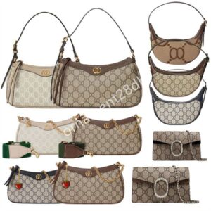 Shoulder bags handbag designer bags Luxury bag wallet Purse Ophidia Hobo bag underarm canvas Genuine Leather Womens bag High Quality Chains tote Shoulder Wide Strap