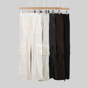 Pants Solid Color Simple And Versatile Sweatpants Comfortable Waterproof Fabric Cargo Pants High End Fashion