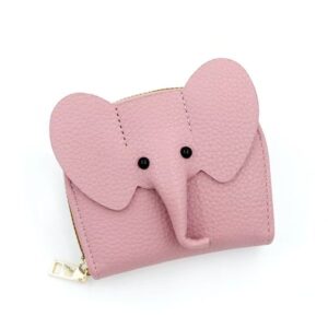 Mini Elephant Card Holder Short Wallet Wallets Cute Animal Holders Cartoon Purses Zipper Woman Man