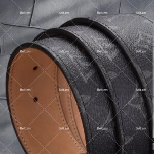 Real Leather Unisex Striped Belt for Both Genders – Durable Construction & Elegant Style Options Packaged In a Gift Box (Sizes Include: 2.0 cm through 3.8 cm)