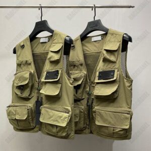 Mens vest designer jacket work clothes large pocket vest waterproof quick-drying fabric fashion womens vest top Plus Size M-7XL