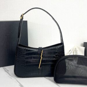 Shoulder Bags Designers Woman Black Purse Hand Bag Zipper Pocket High Quality Genuine Leather Interior Compartment Fashion Clutch Luxury Women Designer Handbag