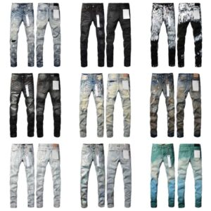 mens designer skinny men pencil high quality purples hip hop streetwear fashion jean casual joggers pant slim fit jeans pants