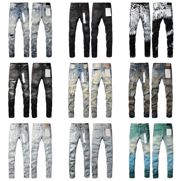 mens designer skinny men pencil high quality purples hip hop streetwear fashion jean casual joggers pant slim fit jeans pants