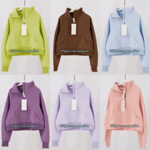 Women Stylish Yoga Hoodie Half-Zip Pullover Sweatshirt Slim Fit and Line Decoration Soft Activewear Yoga Fitness Gym Training Sports suit Fashion yoga wear