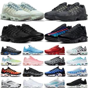 Black white running shoes tn plus 3 Terrascape Triple 2023 men women Unity Atlanta Hyper Sky Blue Fury Jade Mint Green mens sports sneakers trainers outdoor