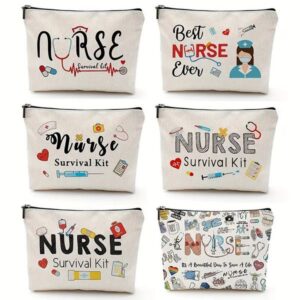 Cartoon Print Canvas Makeup Clutch Toiletries Organize Zipper Travel Wash Pouch Cosmetic Bag Female Make Up Bags