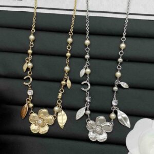 Designer Woman Necklace Flower Pendant Jewelry Necklace choker Chains Luxury 18K Gold Plated Copper Gift Box