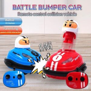 RC Transforming Robots Toys – 2.4G Battle Bumper Car Pop-Up Doll Crash Bounce Light Ejection Remote Control Gift For Kids