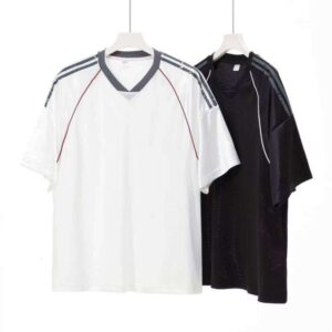 240g Clothing 100% Polyester Fiber Summer Short Sleeve Fashion V-neck New Men's T-shirt