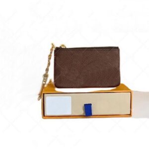 Womens Designers Wallet KEY POUCH POCHETTE CLES Purses luxurys Women Mens Key Ring Credit Card Holder Coin Purse Mini Bag with serial number