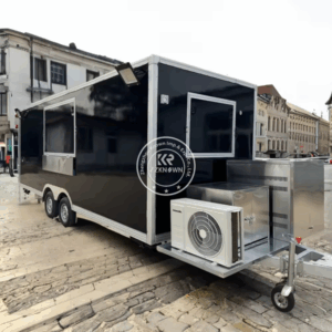 Street Food Truck Mobile Kitchen Fully Equipped Hot Dog Cart Food Vendor Cart Catering Trailer Ice Cream Cart