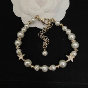 Fashion Bracelet Gold Plated Bangle Pearl Design Bracelet Necklace Jewelry Women Luxury Female Wedding Accessories