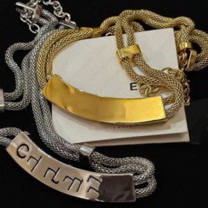 Designer Necklace Chunky Gold Tone Chain Heavy Curb Link Retro Vintage Style Copper 18K Gold Plated Luxury Statement Jewelry Gift for Men