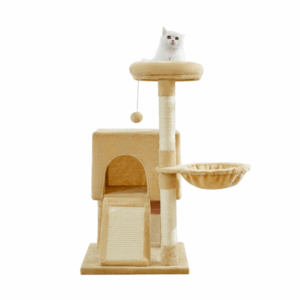 Classic double section cat scratch pole – beige