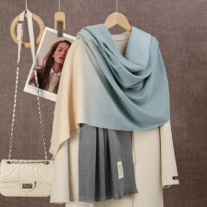 New autumn and winter imitation cashmere gradient color matching thickened scarf –87665