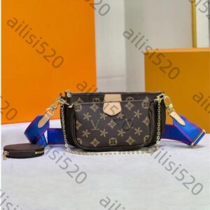 2025 Fashion MULTI POCHETTE ACCESSORIES Shoulder Bags M44840 chain purse Womens Cross Body Totes Designer bags mens Clutch handbags Luxury Leathe