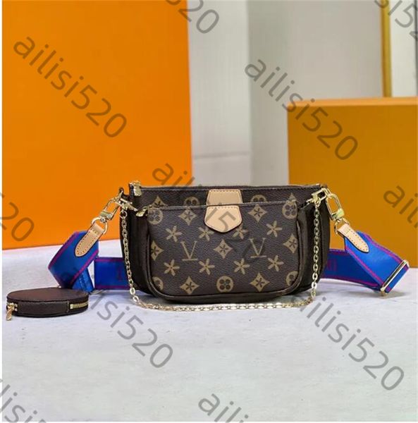 2025 Fashion MULTI POCHETTE ACCESSORIES Shoulder Bags M44840 chain purse Womens Cross Body Totes Designer bags mens Clutch handbags Luxury Leathe