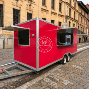 Custom DOT Concession Fast Food Truck Mobile Catering Trailer Ice Cream Cart Square Mobile Kitchen Food Trailer