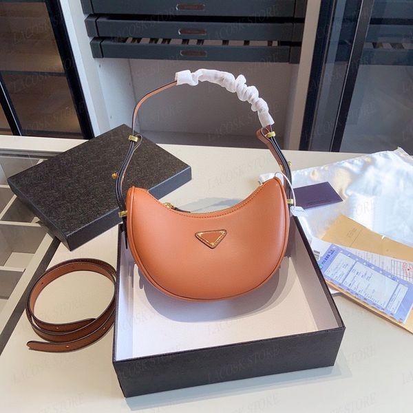 Designer Bag Half Moon Totes Fashion Handbags Evening Bags Classic Crossbody with Double Shoulder Strap Triangle Letter Present Box