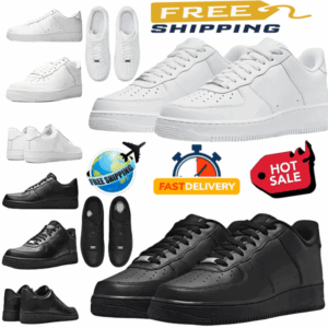 Free shipping designer shoes running shoe men women 1 low Triple White Black mens womens trainers sports outdoor platform shoe classic flat Outdoor Sneakers 36-45