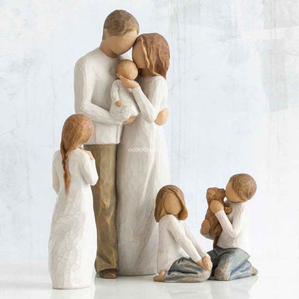 2024 New American Style Character Sculptures Family Ornaments Creative Resin Crafts Wedding Gift Home Decor Statues Garden