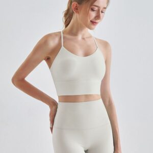 one piece fixed cup yoga bra beautiful back outerwear vest