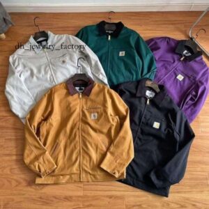 Carrharts Jacket High Quality 25Fw Designer Vintage Washed Canvas Fashion Brand Detroit Casual Loose Outwear Coats Work Clothes carharttlies bdg cbd ef3