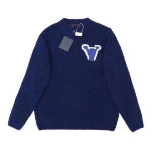 Men's Sweaters Designer Classic internet famous front and back embroidered wool looped yarn round neck pullover sweater