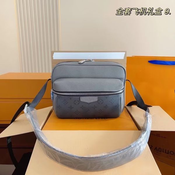 2024 Designer bags men 3pcs Trio Leather Black Flowers Messenger Purse Crossbody Bags Shopping Bag Plain Shoulder Handbags Women Wallets purse bag