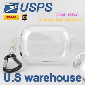 For Apple Airpods pro 2 airpod 3 pro Case Solid TPU Silicone Protective Earphone Cover Wireless Charging Shockproof Case USA Stock