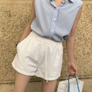 Casual Designer Blouse for Women Long Sleeve Solid Color Shirts with Small Horse Embroidery Loose Fit Tops Unisex Asian Size Couple Fashion
