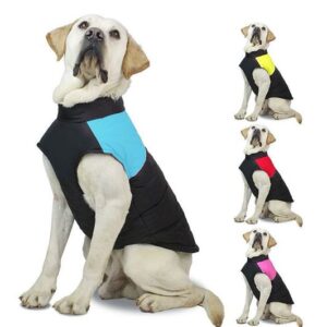 Padded Winter Warm Dog Clothes Waterproof Pet Vest Zipper Jacket For Small Medium Large Dogs Pug High Quality Version
