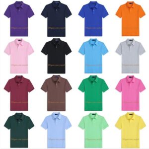 Men T shirt Casual lapel shirts Handsome Fashion TShirts Men Comfortable Short Sleeve multi color Solid classic T-shirt Breathable Tee designer t shirts