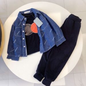 2022 Baby Kids Designer Sets Boys Gilrs Casual Jackets Sports Pants Round Neck Hoodies with Letters Fashion Kids Tracksuit Sportswear Optional