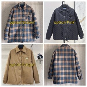 Fashion Clothing Women's Plaid cotton padded shirt-style jacket