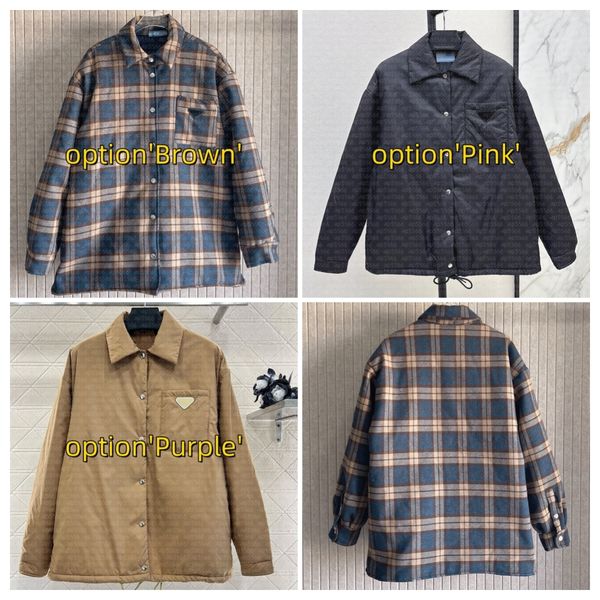 Fashion Clothing Women's Plaid cotton padded shirt-style jacket