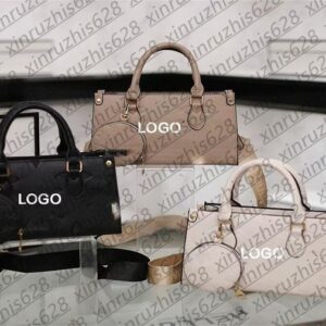 Luxurys onthe go mm Leopard Designer tote bag Woman handbag top handle Leather embossed Shoulder Bags men brown flower diaper shop CrossBody Clutch large travel bag