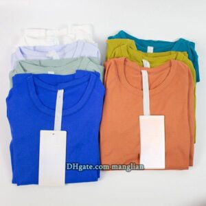 Women Yoga Long Sleeve T-Shirt Lightweight Activewear Stylish Line Details Quick-Dry Elastic Fabric Fitness Training Gym Workouts Solid Colors Comfortable Fit