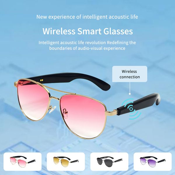 LIGE Smart glasses and sunglasses are equipped with built-in microphones and speakers, voice assistants, and UV protection Wireless call music control