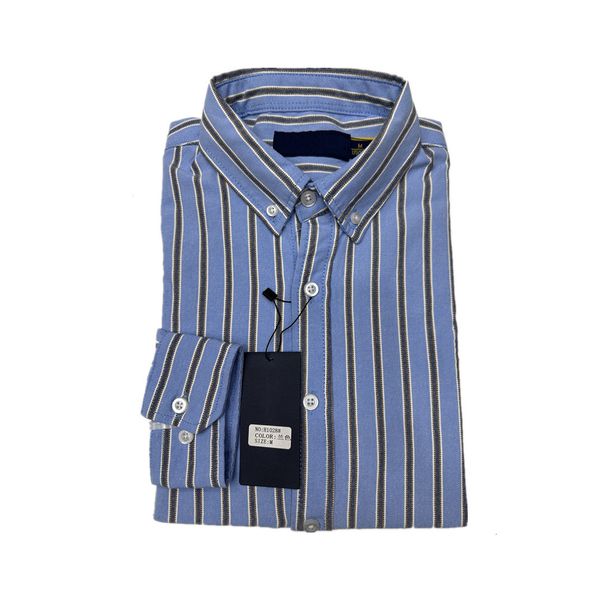 Men Stripe Shirt Long Sleeve Casual Business Style British Elegant Fit Shirt for Spring Autumn Comfortable Fashion Gentlemen Striped Shirt for Daily Wear