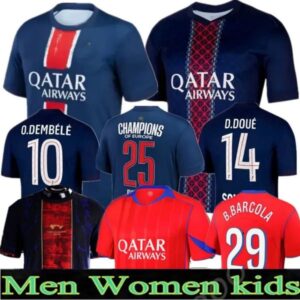 25 26 maillot de foot soccer jerseys KOLO MUANI O.Dembele ASENSIO HAKIMI Ugarte football shirt hommes enfants MEN kids KIT LEE KANG IN away 123