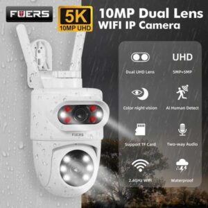 FUERS 5K 10MP Dual Lens IP Tuya Smart He Security Auto Tracking Wireless Al WIFI CCTV Surveillance Outdoor Camera Z250212