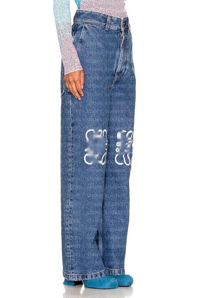 Womens jeans Designer blue brand letters embroidered classic straight high-end custom fashion denim pants for women XS-5XL