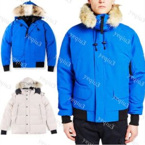 Mens Down Jacket Parka Outerwear High End Hooded with Natural Wolf Fur Trim Windproof Waterproof Thicken Coat White Duck Down Filling Outdoor Warm Durable Plus Size
